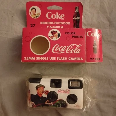 Coca-Cola Single Use Flash 35MM Indoor Outdoor Camera Color Prints Collectible - Image 1 of 4