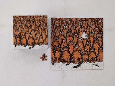 Vintage 1979 Kliban's Cats 100 Piece Jigsaw Puzzle Lots Of Cats Complete Mini - Image 1 of 4