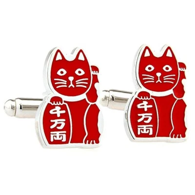 Gemelos MANEKI NEKO Gato de la Suerte Japonés Icono de Buena Suerte Gatito Beckoning Foto 1 de 4