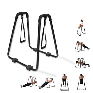 One-Piece Parallel Bars - Dip Station & Chin-up Bar & Pull-up Bar & Push up Bar - Picture 1 of 4