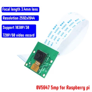 5MP Camera CSI Module OV5647 1080P 720P Video Webcom For Raspberry Pi 4 B 2 3B+  - Picture 1 of 5