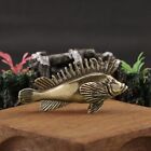 Retro Brass Fish Statue Ornaments Handmade Home Decor Crafts Gift