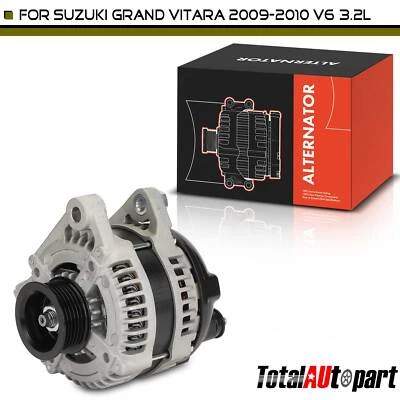 Alternador para Suzuki Grand Vitara 2009 2010 3,2 L 130 Amp 12 V CW polea de 6 ranuras Foto 1 de 4