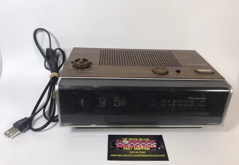 Vintage 70s Panasonic RC-6040 Flip Clock Alarm Radio Tested & Works Please Read Cover