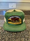 VTG 80’s K-Products Yellowstone Park Bison Patch Mesh Trucker Snapback Hat Cap