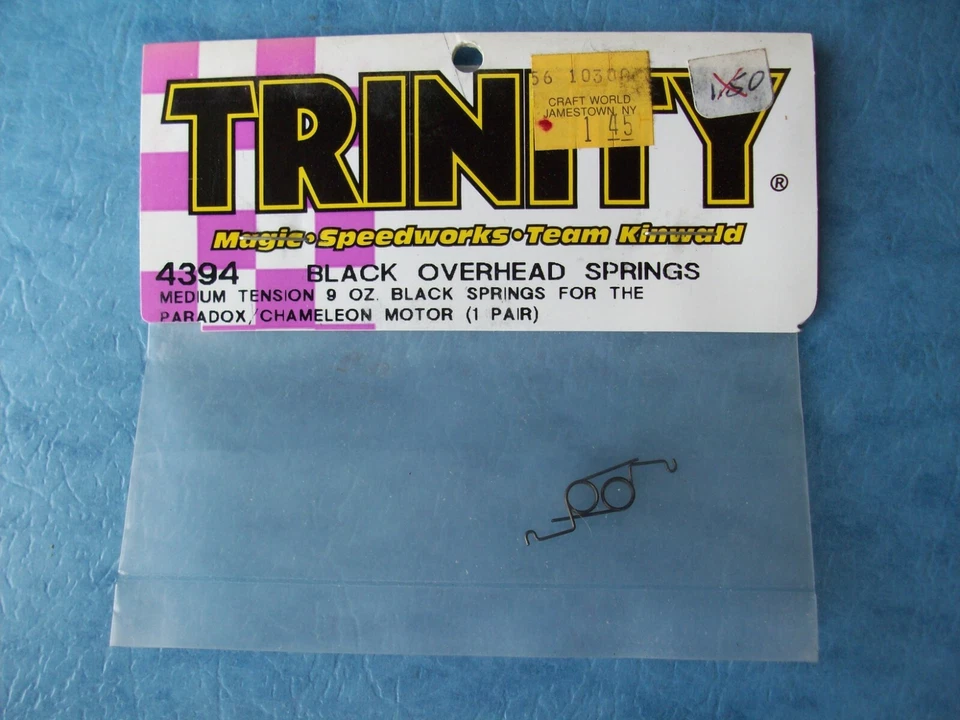 TRINITY 4394 BRUSHED MOTOR SPRINGS MEDIUM BLACK 9 OZ PARADOX CHAMELEON TRK4394 - Image 1 of 1