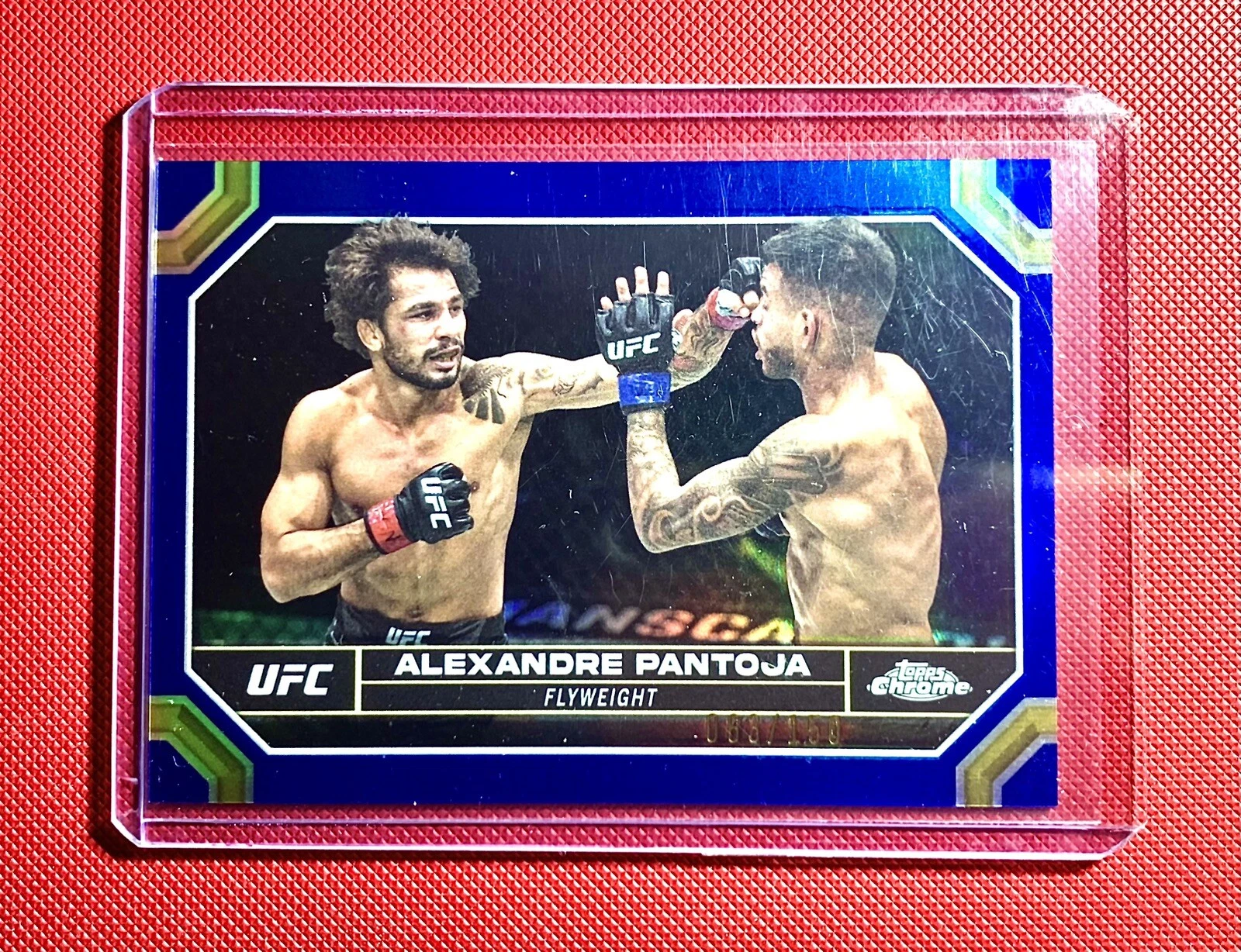 2024 Topps Chrome UFC Alexandre Pantoja Blue Refractor 63/150 MMA Champion Champ