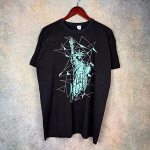 Vintage 80er Freiheitsstatue NYC T-Shirt Gr. XL schwarz Puffprint Retro True Vintage - Bild 1 von 7