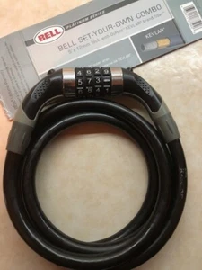 Bell SET-YOUR-OWN Combination Lock 5' x 12 mm Bicycle Lock With Kevlar Lifetime - Picture 1 of 2