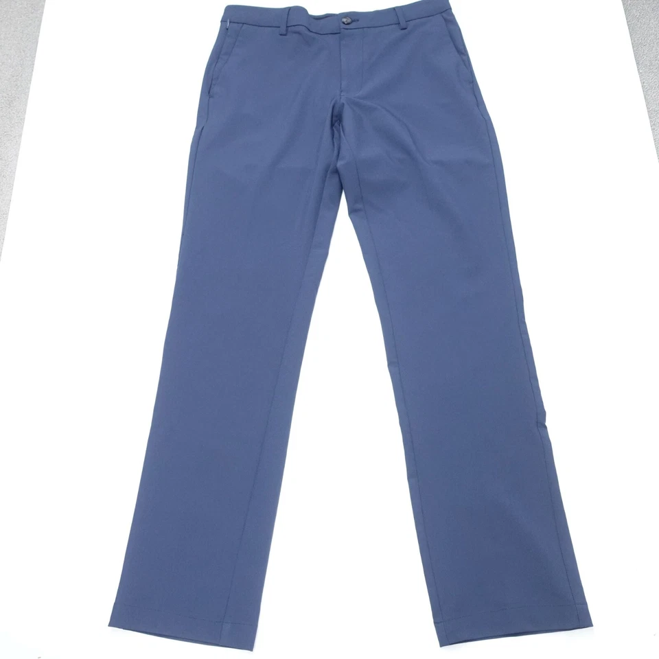 Pantalones de vestir Van Heusen para hombre 29 X 32 azul marino calce ajustado frente plano pierna recta Foto 1 de 4