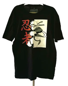 Naruto Shippuden T Shirt Mens XL Kakashi Hatake Black Short Sleeve Crew NEW - Picture 1 of 6
