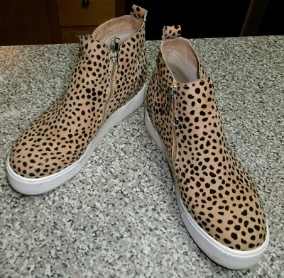 豹纹 SODA 侧拉链高帮运动鞋-Sz 8 — 第 1/4 张图片