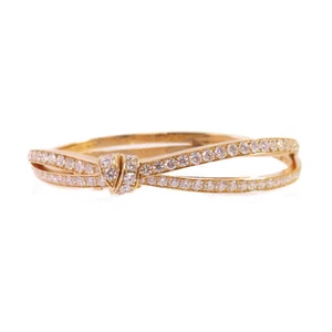 Chaumet Diamond Bracelet Bangle 18K Rose Gold - Picture 1 of 10