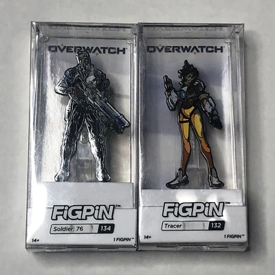 Lote de 2 Figpin Overwatch Tracer & Soldier 76 #132 #134 Nuevo en caja Foto 1 de 4