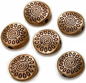 Copper Round Flat Bead Jewelry Spacer Beads Kit Jewelry Findings Beading - Picture 1 of 5