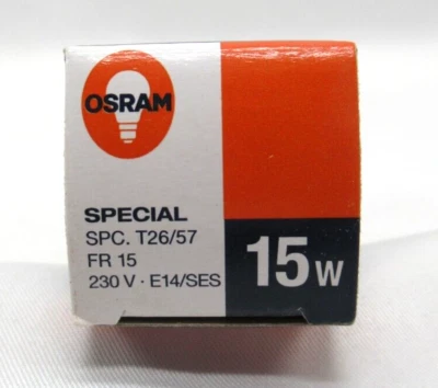 Osram Glühbirne Röhre Special 15W E14 matt T26 Kühlschrank Nähmaschine - Bild 1 von 4