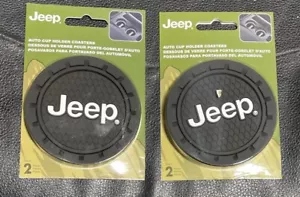 4 Pc Jeep Logo Car Cup Holder Coaster 2packs Of 2 Pc - Picture 1 of 1