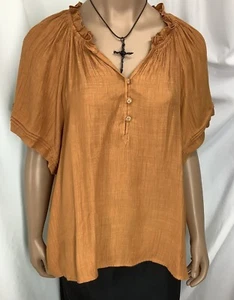 Wonderly Top Womens XL Rust Short Sleeve TMH250130/TB2 - Picture 1 of 7