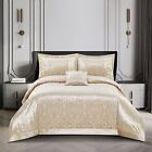 3 Piece Velvet Quilted Bedspread Bed Throw Luxury Bedding Set Double King Sizes*