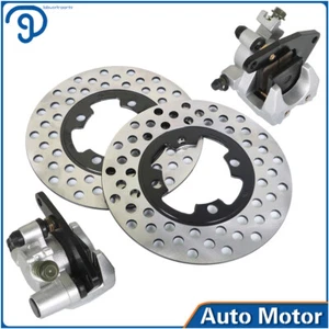 For 2007-2014 Yamaha Grizzly 350 400 450 YFM Front Brake Calipers & Brake Rotors - Picture 1 of 14