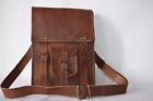 Leather 11 Inch Sturdy Leather Satcel Ipad Messenger Bag For Men And Women