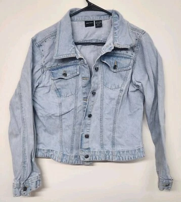 Женская джинсовая куртка Xhilaration большой синий 100% хлопок 0796 - Изображение 1 из 4