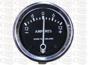 BSA A10 B31 Triumph T120 Ammeter Black Face-12-0-12 - Picture 1 of 1