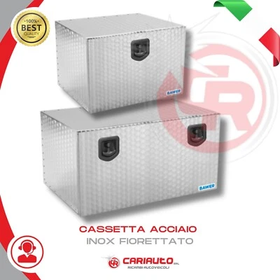 Cassetta Acciaio Inox Fiorettato 1 mm Porta Attrezzi Camion Trattori Autocarro - Imagen 1 de 4