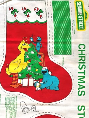 Medias de Navidad This Sesame Street de tela de algodón 17" x 44" Foto 1 de 2
