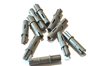 10x Lego Technic Achspin 3L mit Achse 1L # 11214 dunkel Grau - Bild 1 von 1