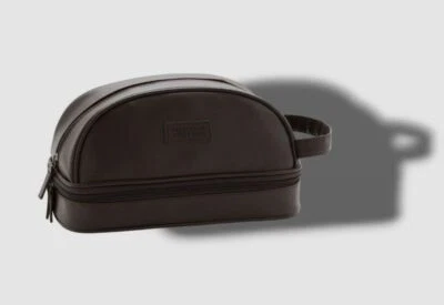 $48 Perry Ellis Para hombres Marrón Artículos de Aseo Estuche de Lona Kit de Afeitado de Viaje Bolsa para Pasar la Noche Foto 1 de 2