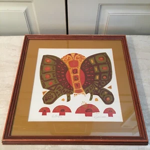 David Weidman Butterfly Mushroom Animal Mid Century Modern Silkscreen Pop Art CA - Picture 1 of 11
