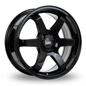 4X Nissan 300 ZX 1983 to 2000 Alloy Wheels & Tyres - 18" Bola B1 Gloss Black - Picture 1 of 1