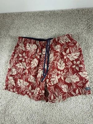 VINTAGE LL Bean Swim Trunks Men’s Sz XL Floral Hawaiian Drawstring - Image 1 of 4