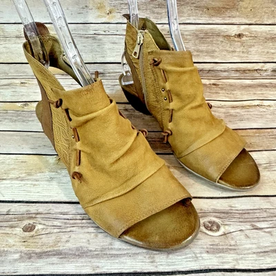 Miz Mooz Womens Tan Brown Celia Peep Toe Boho Festival Sandals 42/10.5-11 - Image 1 of 4