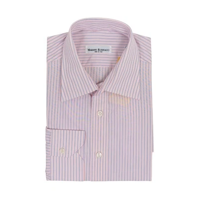 520$ RUBINACCI NAPOLI Pink Hand-Sewn Striped Shirt Cotton Classic Fit   2E - Image 1 of 2