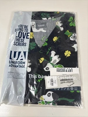 Butter-Soft 女式爱尔兰狗印花磨砂上衣多色 XL 码 — 第 1/4 张图片