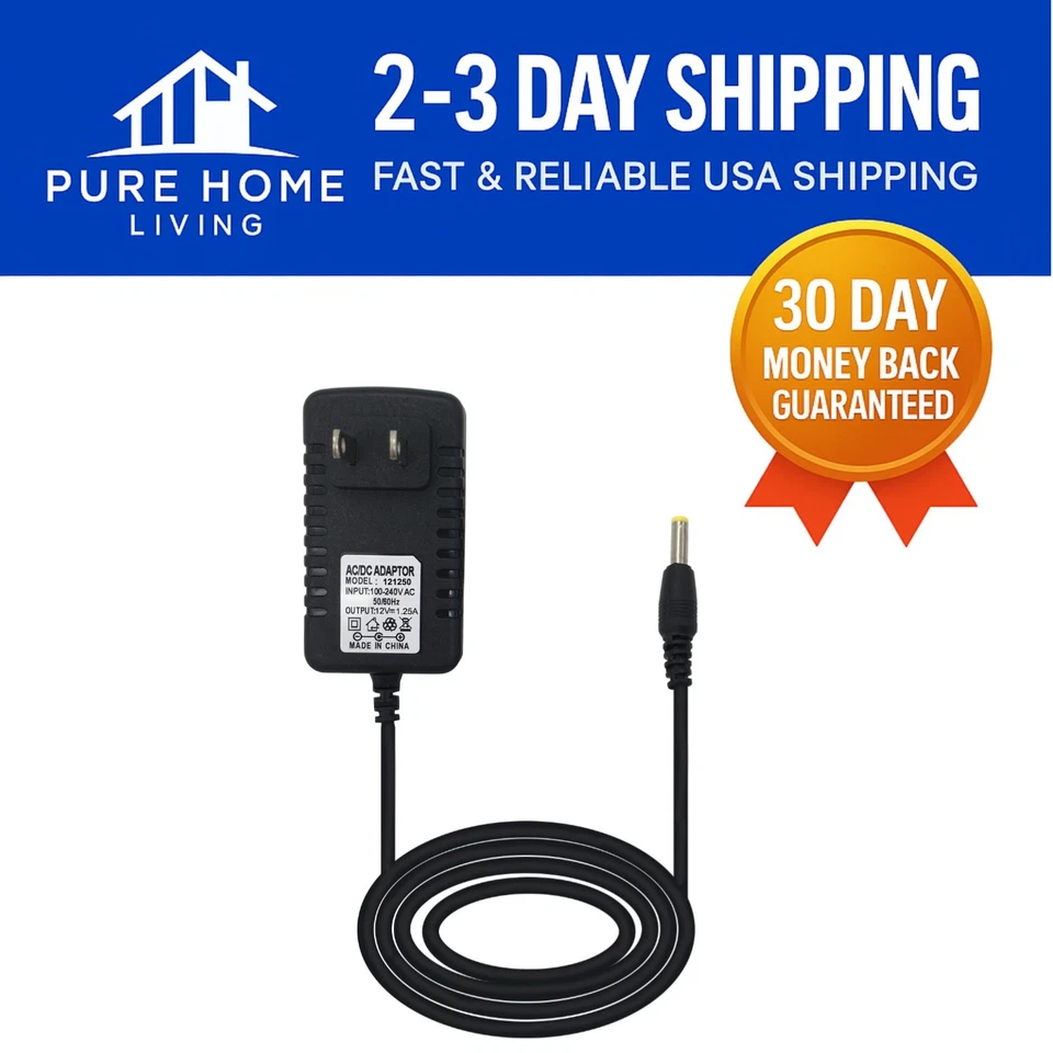 15W Power Cord for Echo Dot 3rd/4th/5th Gen & Show 5 - 5ft Length - Image 1 of 4