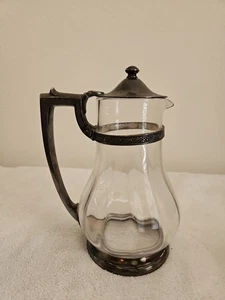 Vintage Glas und Silber Krug The Drake Chicago Sg0431 - Bild 1 von 12