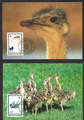 CHAD  BIRDS  WWF  MAXI CARD SET - Image 1 of 2
