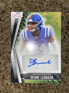 2022 Sage High Series Football Base Auto #A-DL Deane Leonard - Mississippi - Bild 1 von 3