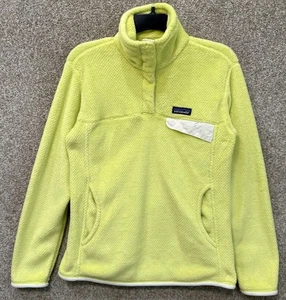 Chaqueta Patagonia Re-Tool Snap-T para mujer mediana amarilla polar Polartec 25442 - Imagen 1 de 13