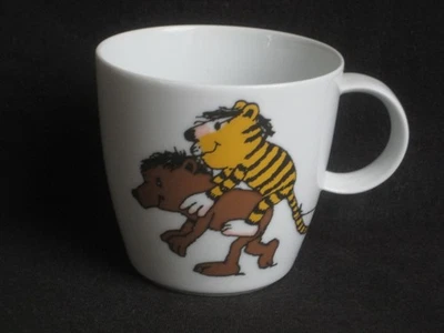 Thomas JANOSCH Tasse TIGER REITET BÄR 1 tlg. KASTENFROSCH Kindergeschirr RAR+TOP - Bild 1 von 3