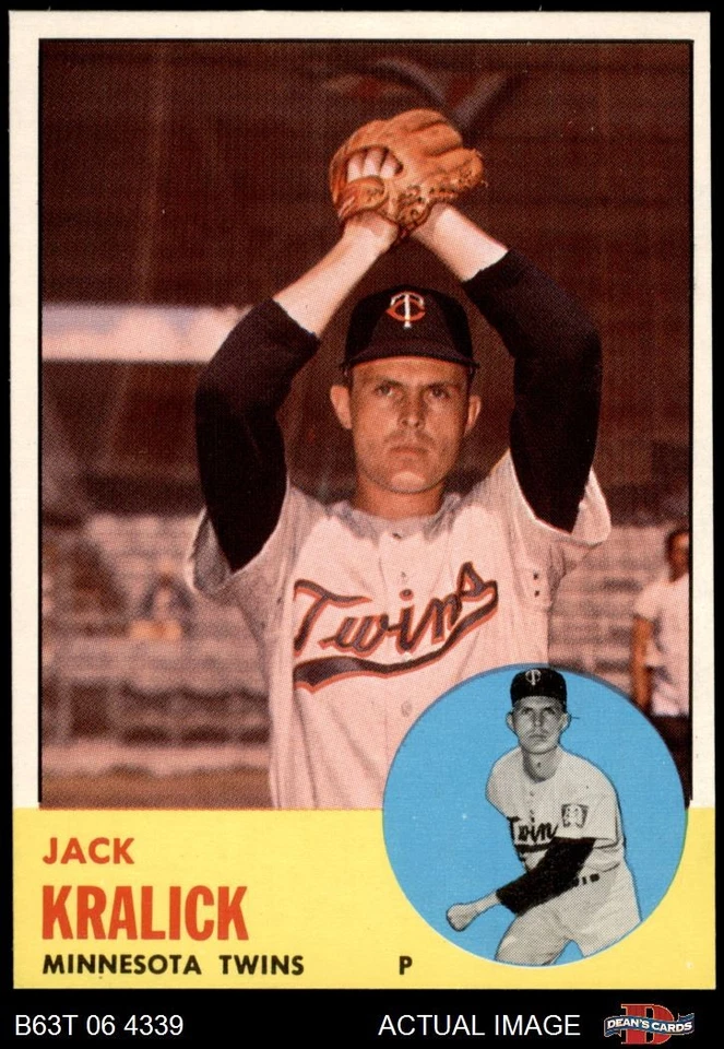 1963 Topps #448 Jack Kralick Twins 8 - NM/MT - Image 1 of 1