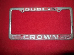 Crown Chevrolet Dublin California license plate frame Camaro C10 Chevelle IROC - Picture 1 of 6
