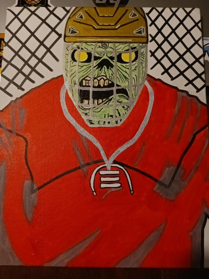 Зомби хоккей вратарь, 8 x 10 холст, 1/1 - Изображение 1 из 1