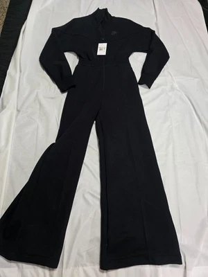 Nike Women’s Sportswear Tech Fleece Windrunner Jumpsuit XS Black FB8798-010 New - Image 1 of 4