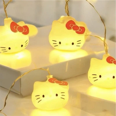 Cadena de luces Hello Kitty 10 luces que funcionan con pilas con bonificación HK regalo sorpresa Foto 1 de 4