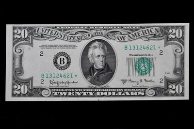 $20 1950E Star CU Federal Reserve Note B13124621* series E, twenty $, New York - Image 1 of 4