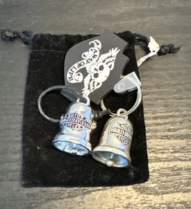 Rocky Mountain Harley Davidson Ride Bell Pewter Set Of 2 Bells - Picture 1 of 8